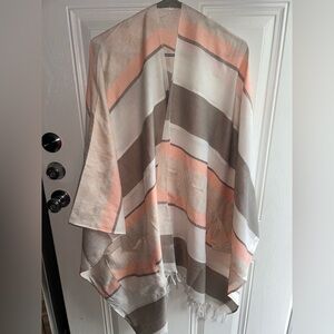 Harve Benard Tan, Pink and Cream Fringe kimono